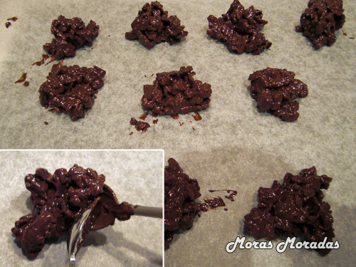 hacer rocas de chocolate