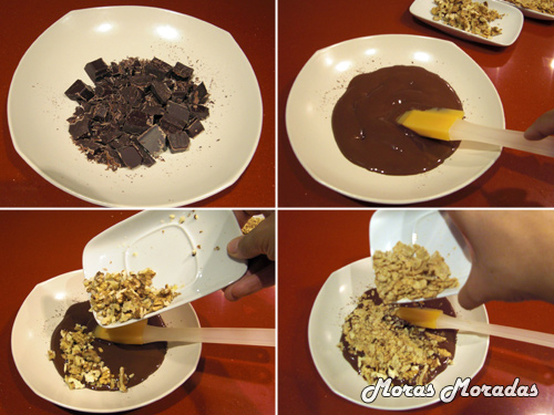 preparar rocas de chocolate