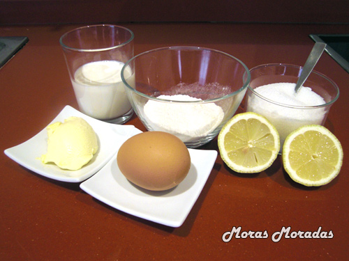 ingredientes para hacer crepe con azúcar y limón