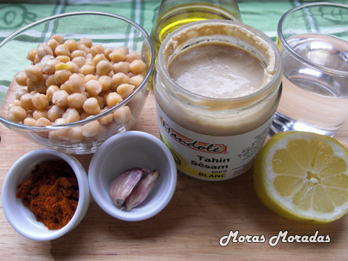 ingredientes para hacer hummus
