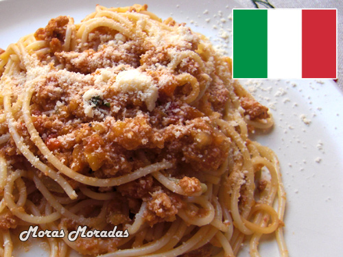 espaguetis con salsa boloñesa para la Selección Italiana