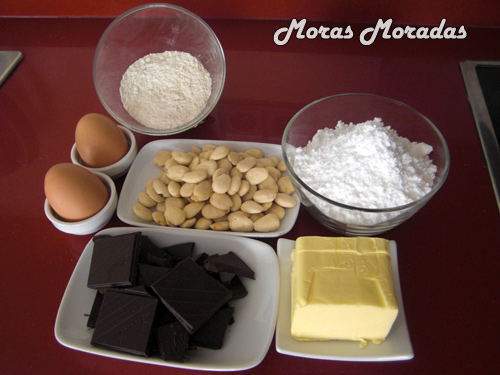 ingredientes para hacer brownie de chocolate