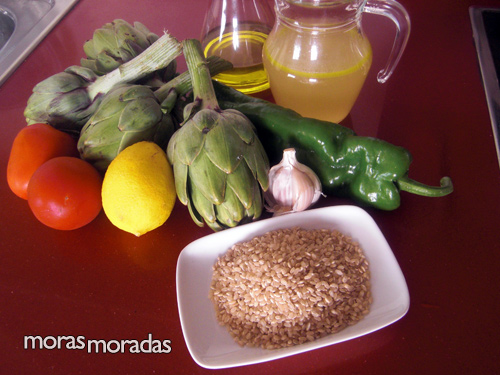 ingredientes para hacer arroz de verduras