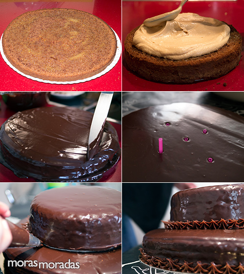 Como montar el pastel de chocolate